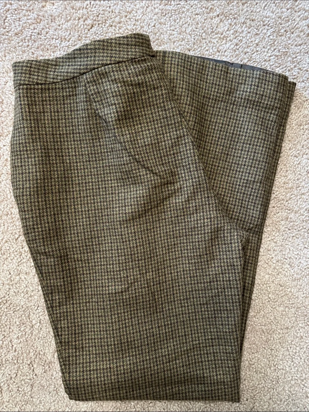 Ralph Lauren Olive Houndstooth Dress Pants - Picture 3 of 3